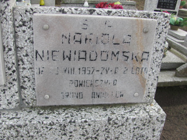Mariola Niewiadomska 1957 Jedwabno - Grobonet - Wyszukiwarka osób pochowanych