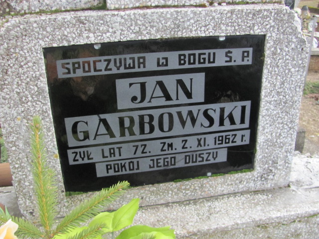 Jan Garbowski 1888 Jedwabno - Grobonet - Wyszukiwarka osób pochowanych