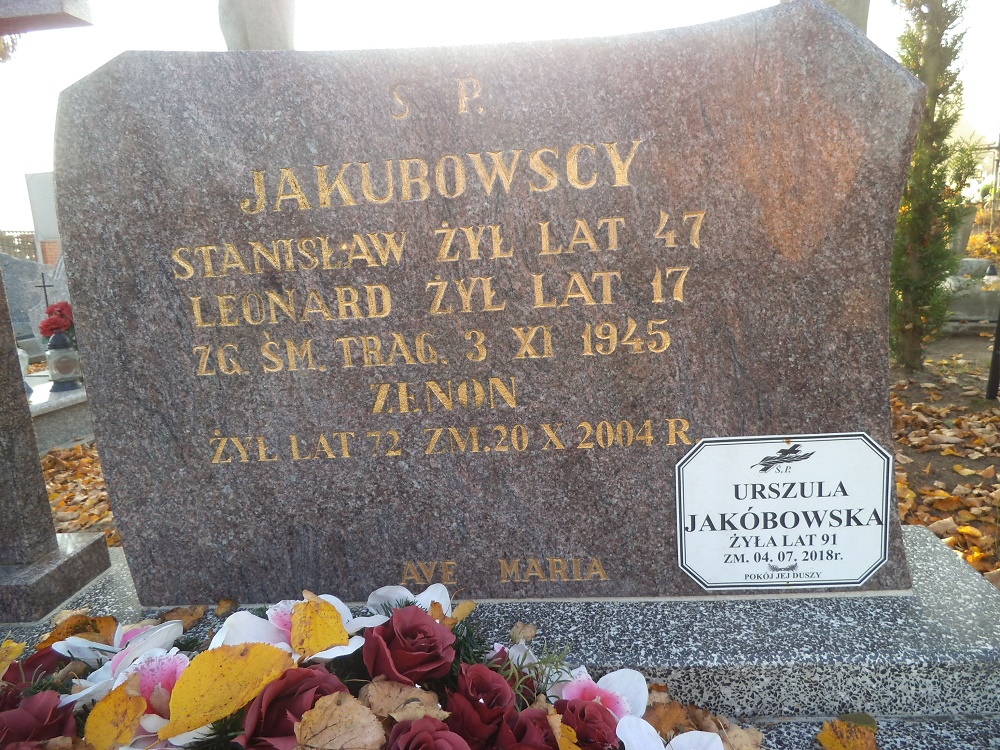 Urszula Jakóbowska 1927 Jedwabno - Grobonet - Wyszukiwarka osób pochowanych