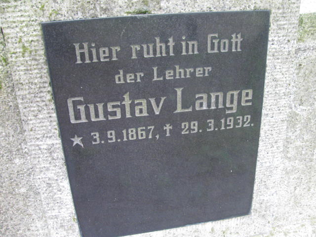 Gustav Lange 1867 Jedwabno - Grobonet - Wyszukiwarka osób pochowanych
