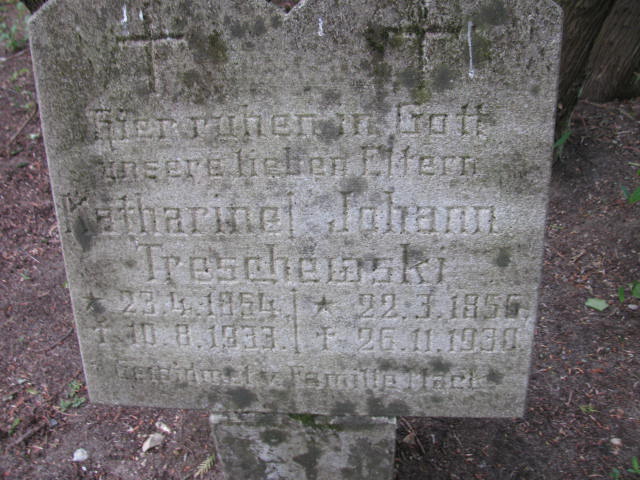 Johann Treschewski 1856 Jedwabno - Grobonet - Wyszukiwarka osób pochowanych